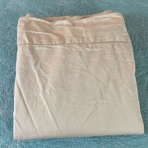 Fieldcrest Cream Bedding King Luxurious Flat sheet 100% Supima cotton